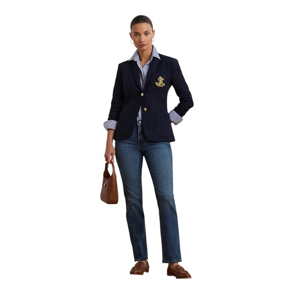 Lauren Ralph Lauren Bullion Jacquard Blazer Lauren Navy - Picture 4 of 6